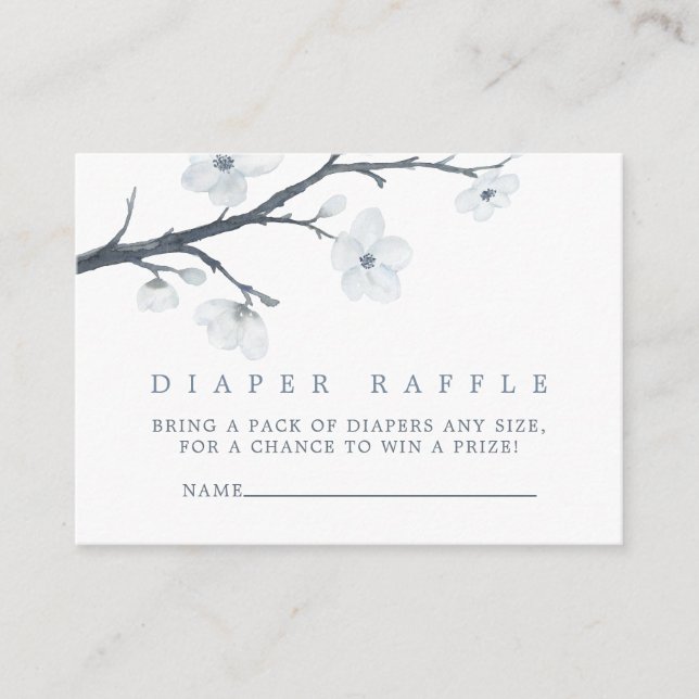 Carte D'accompagnement Fleurs de cerise Baby shower floral Feuillards Raf (Devant)