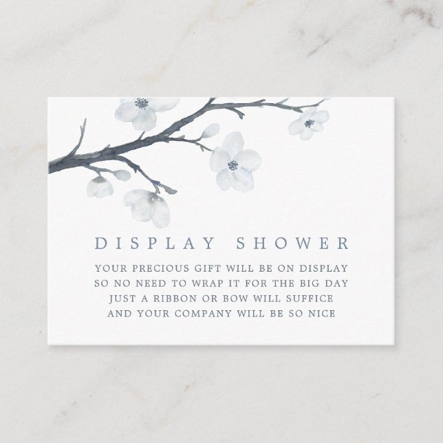 Carte D'accompagnement Fleurs de cerisier Baby shower Floral Affichage Do (Devant)