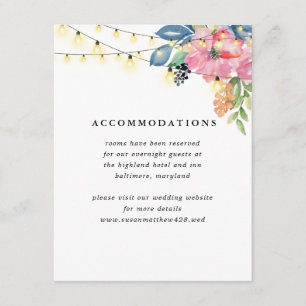 Carte D'accompagnement Fleurs de Jardin & Feux de Jeu et Lumières Jumelle