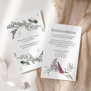 Carte D'accompagnement Fleurs de Lavande Aquarelle Florale Sauvage