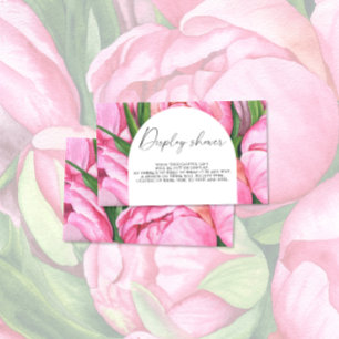 Carte D'accompagnement Fleurs de pivoines florales - Présentation de douc