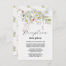 Carte D'accompagnement Fleurs de réception de mariage Printemps Fleur sau