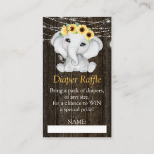 Carte D'accompagnement Fleurs de soleil d'éléphant rustique illumine le B