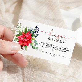 Carte D'accompagnement Fleurs d'hiver Baby shower Déchets Raffle