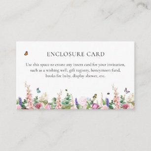 Carte D'accompagnement Fleurs et papillons violets roses FÊTE DES MARIÉ