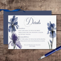 Fleurs Iris Bleues Détails du Mariage
