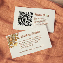 Fleurs rétro | Site Mariage Code QR