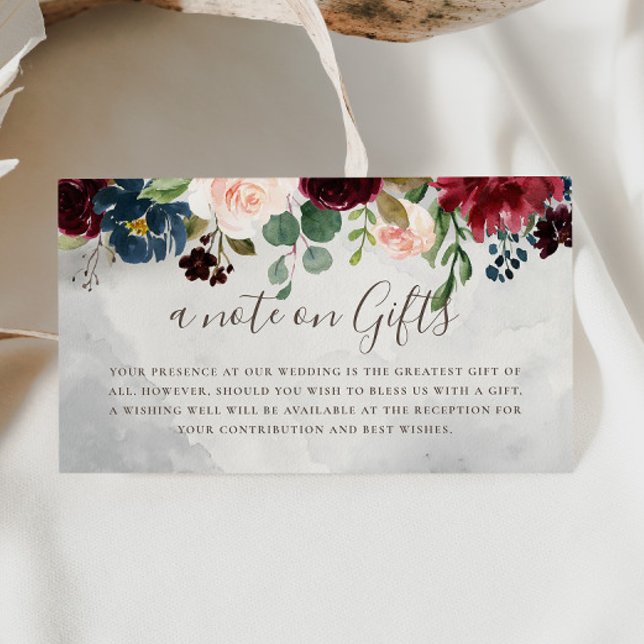 Carte D'accompagnement Fleurs Roses  chic Mariage bien vouloir (Créateur téléchargé)