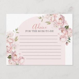 Carte D'accompagnement Fleurs roses Fille bébé en fleur Conseils pour mam
