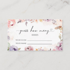 Carte D'accompagnement Fleurs sauvages devinez combien de baisers jeu nup