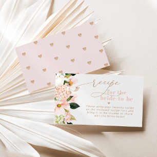 Carte D'accompagnement Fleurs sauvages roses saumonées Recette pour la fu