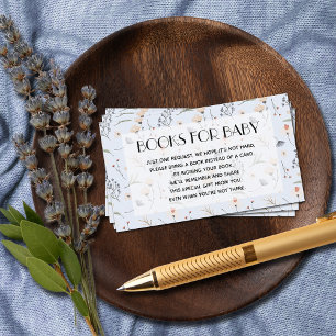 Carte D'accompagnement Fleurs sauvages sur Blue Baby shower Demande de ca