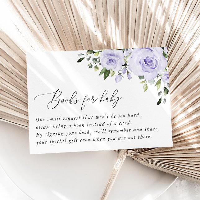 Carte D'accompagnement Fleurs Violettes, Fleurs Lilac, Livres Pour Bébé (Créateur téléchargé)
