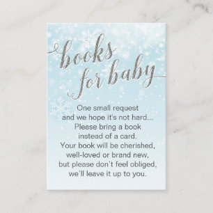 Carte D'accompagnement Flocon de neige Blue Baby Boy Shoy Demande de rése