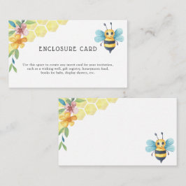Carte D'accompagnement Floral d'abeille - Texte personnalisé