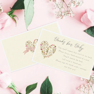 Carte D'accompagnement Floral Heart Baby In Bloom Livres pour bébé