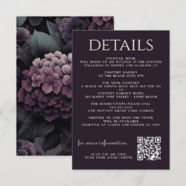 Carte D'accompagnement Floral Moody violet