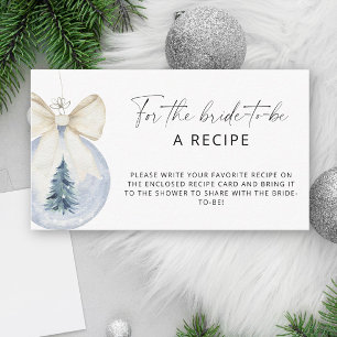 Carte D'accompagnement Flore hivernale Recette pour la mariée à être