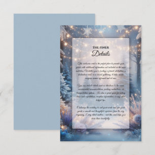 Carte D'accompagnement Flores d'hiver dans le Mariage de pins givrés