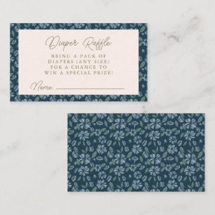 Carte D'accompagnement Flotte de givre de la marine Baby shower floral