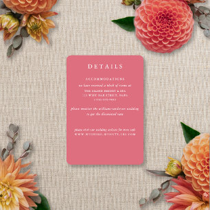 Carte D'accompagnement Flou Floral Élégant Moderne Mariage Été Automne