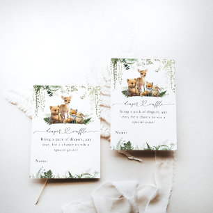 Carte D'accompagnement Foie de Baby shower neutre pour les animaux des bo