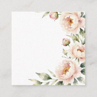 Carte D'accompagnement Fond floral élégant de pivoine en aquarelle rose p