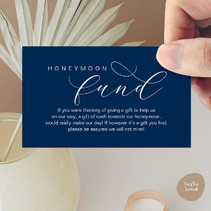 Carte D'accompagnement Fonds de lune de miel mariage, Souhait, minimalist