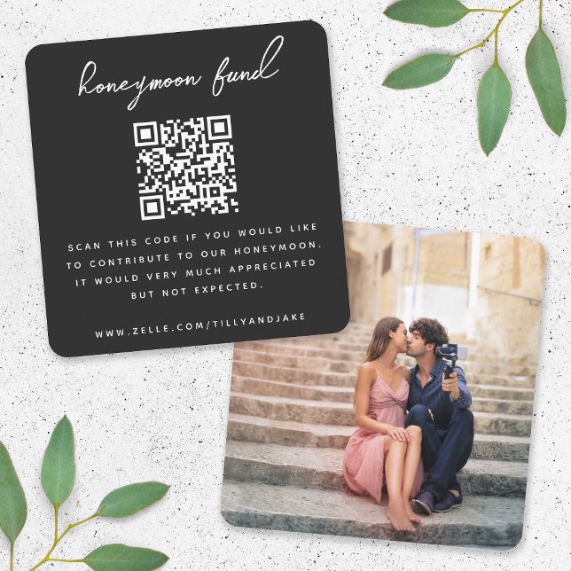 Carte D'accompagnement Fonds pour lune de miel | Registre du Mariage phot (Créateur téléchargé)