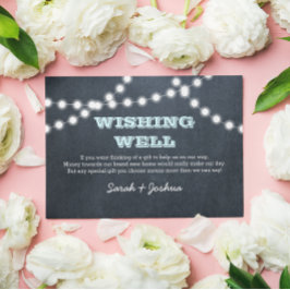 Carte D'accompagnement Fontaine à souhaits de mariage Aqua Chalkboard