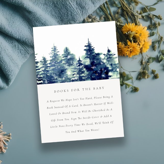 Carte D'accompagnement Forêt de pins hivernale Chute de neige Livres pour (Créateur téléchargé)