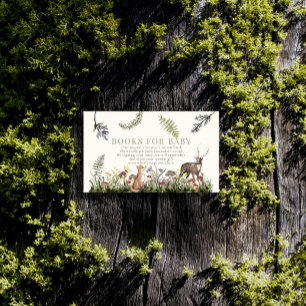 Carte D'accompagnement Forêt enchantée Animaux de bois Livres pour bébé