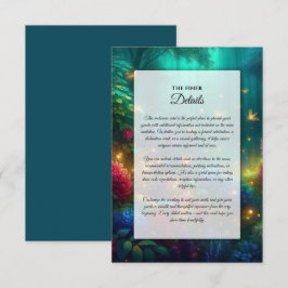Carte D'accompagnement Forêt enchantée de bijoux radiants Mariage