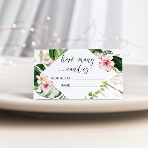 Carte D'accompagnement Forêt tropicale combien de bonbons dans le bocal