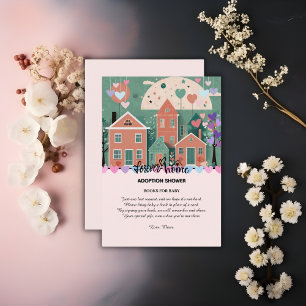 Carte D'accompagnement Forever Accueil Pastel Coeurs Adoption Foster Douc