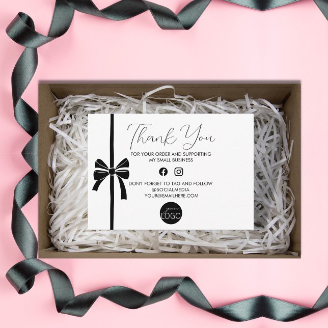 Carte D'accompagnement Forfait Merci Business Logo (Créateur téléchargé)