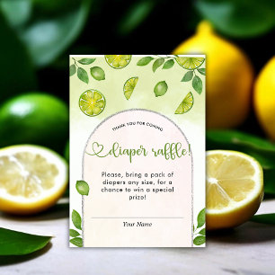Carte D'accompagnement Fraîche Lime Citrus Genre Neutre Déchets Raffle