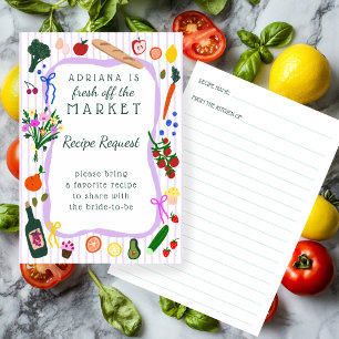 Carte D'accompagnement FRAÎCHEMENT SORTI DU MARCHÉ Demande de recette pou