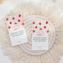 Fraise sucrée couche rustique bébé fille douche