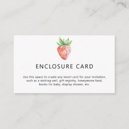 Carte D'accompagnement Fraise - Texte personnalisé