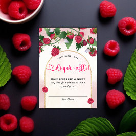 Carte D'accompagnement Framboise Baby shower sucré Raffin