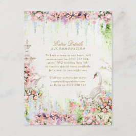 Carte D'accompagnement French Garden Wedding Accommodation Enclosure Card