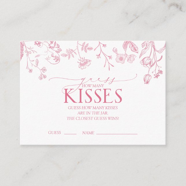 Carte D'accompagnement French Rose Victorian Fête des mariées Jeu (Devant)