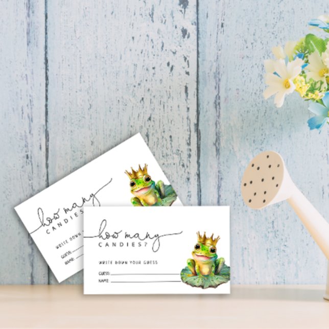 Carte D'accompagnement Frog Prince Devine Combien de bonbons (Créateur téléchargé)