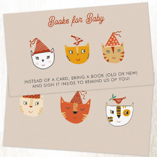 Carte D'accompagnement Fun Kitty Chat Baby showers Livres pour bébé