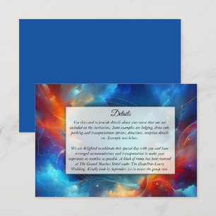 Carte D'accompagnement Fusion Starlight de Feu et de Glace Mariage