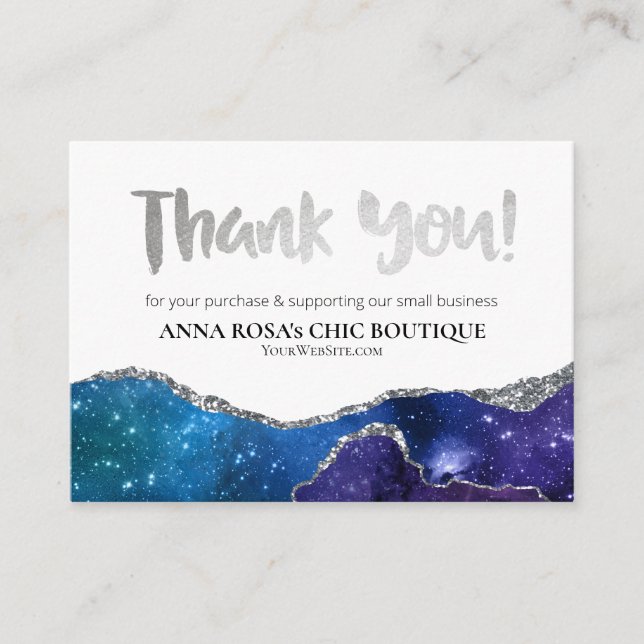Carte D'accompagnement *~* Galaxy AGATE QR MERCI LOGO Review AP8 (Devant)