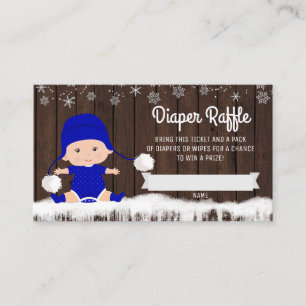 Carte D'accompagnement Garçons Rustic Snowflake Tickets Raffle