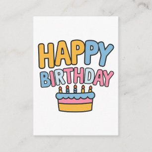 Carte D'accompagnement Gâteau d'anniversaire heureux