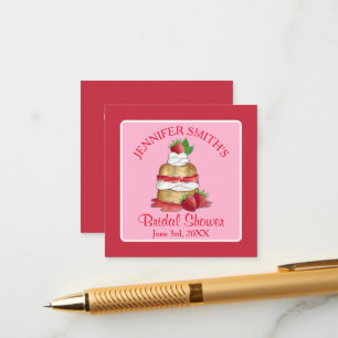 Carte D'accompagnement Gâteau de mariage Gâteau aux fraises Fête d'annive